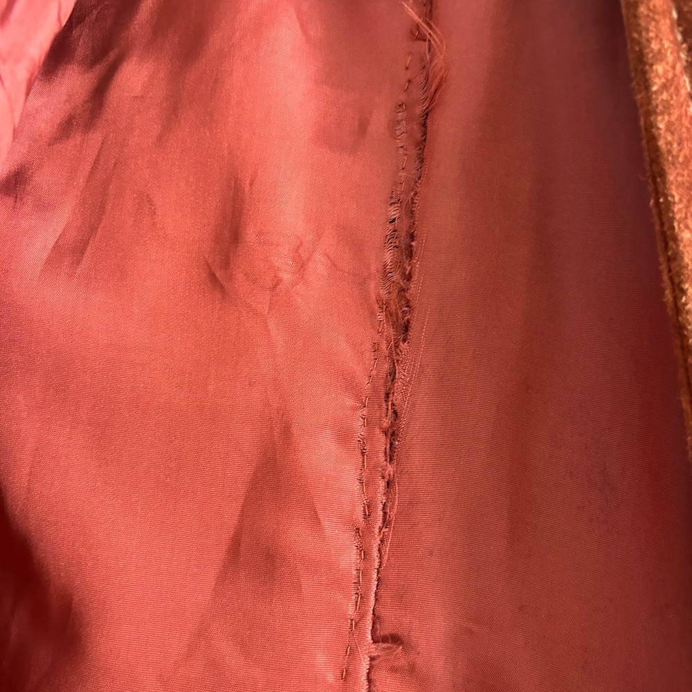Vintage Suede Coat W/ Hood - Picture 9 of 10